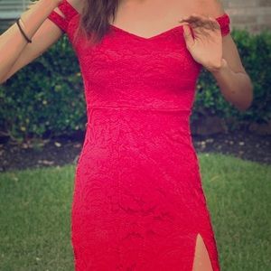 Red prom dress